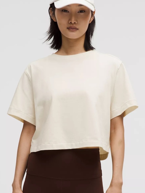 lululemon athletica Tops - nwt* lululemon All Yours Organic Cotton Cropped T in Ivory, Size XS. *flawed